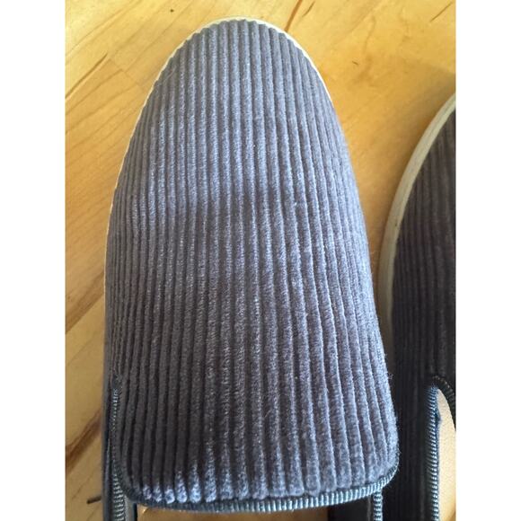 Women’s Birdies the Starling Blue Corderoy Slip-Ons, Slate Blue Color - Picture 7 of 8